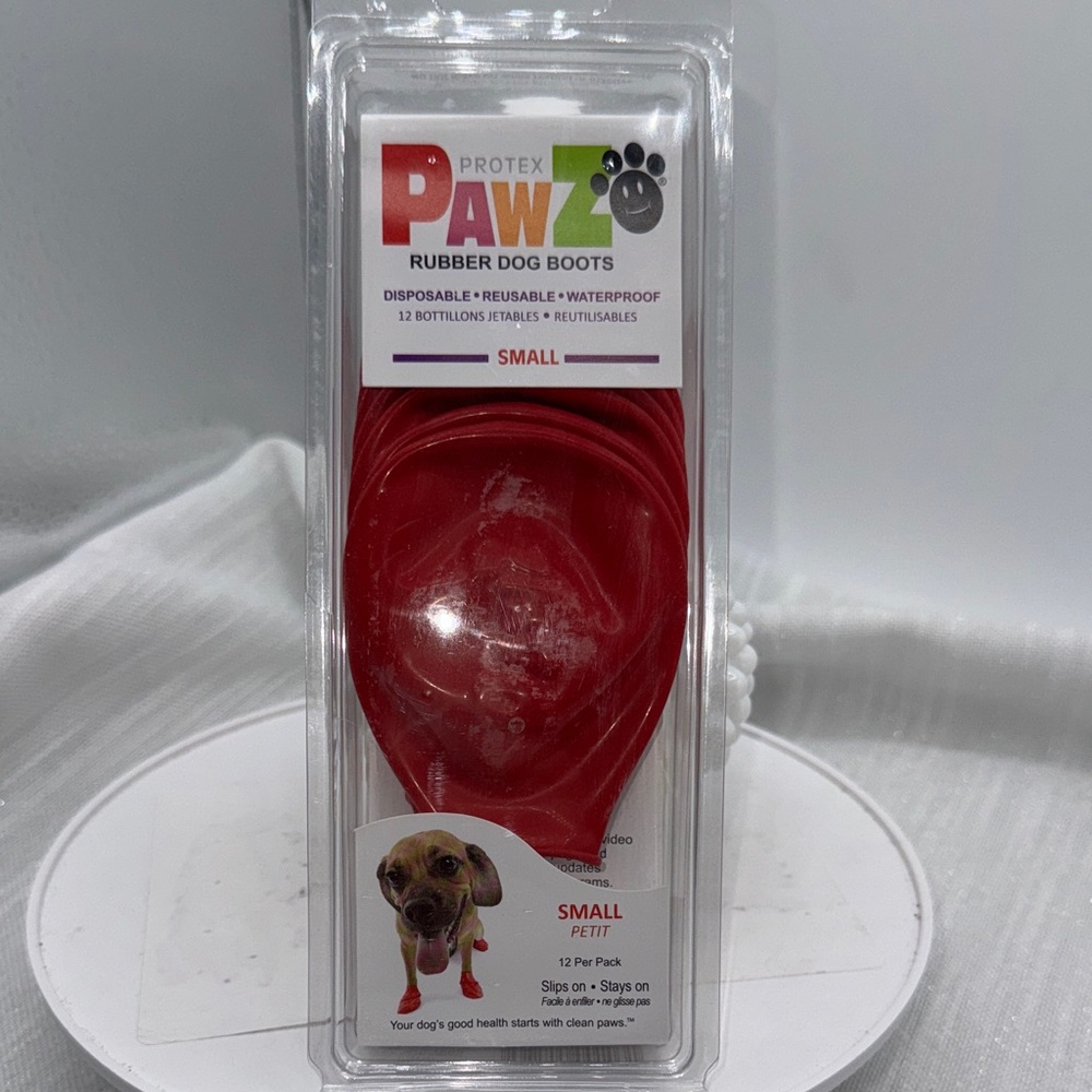 Protex Pawz Dog Boots - Red - Small 8 left in package NEW waterproof reusable
